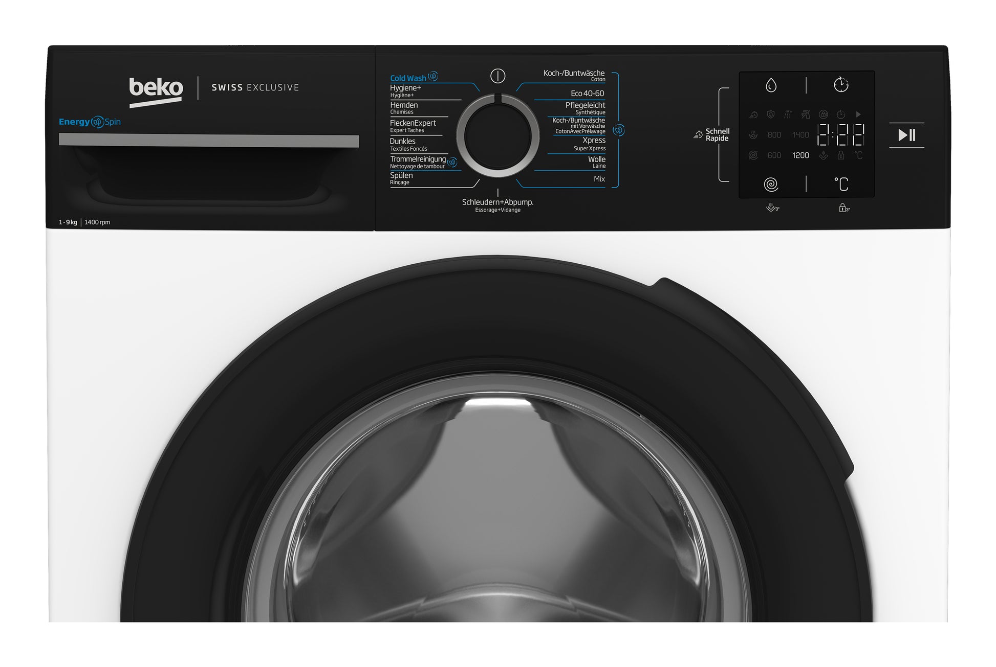 Beko Waschmaschine WM229 – 9 kg, Energieeffizienz A, 1400 U/min – weiss