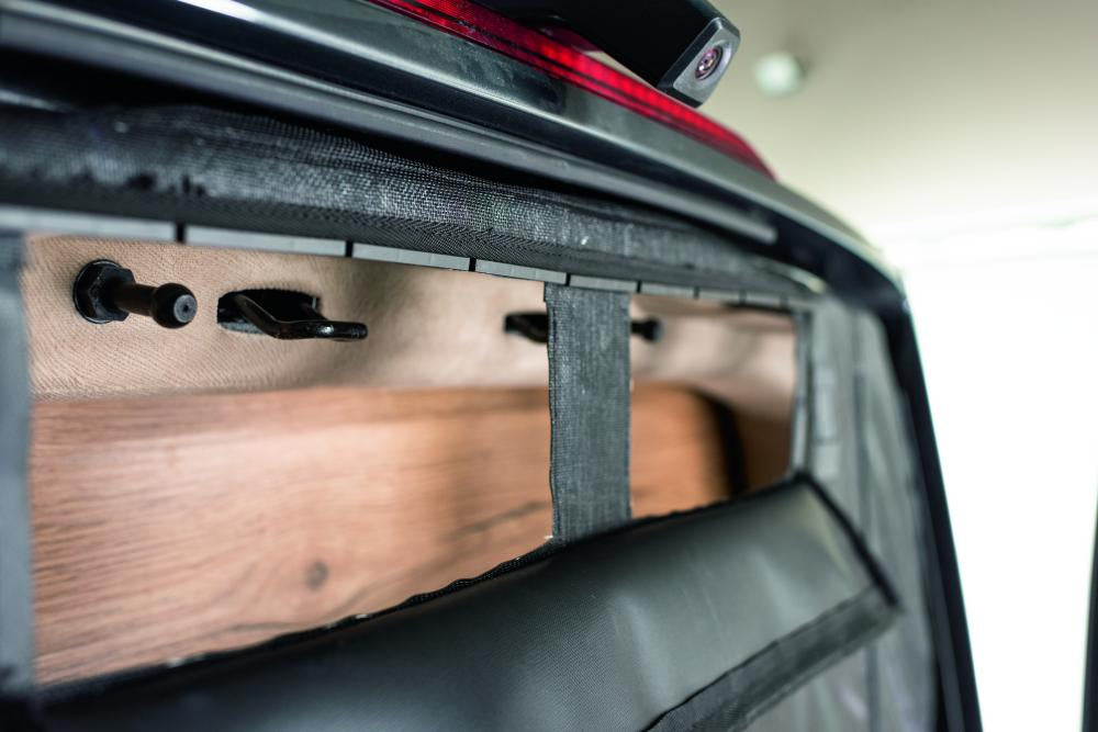VanQuito Heckmoskitonetz mit Reissverschluss – für VW Heckklappe – Schwarz – Polyester – 1 Stk.