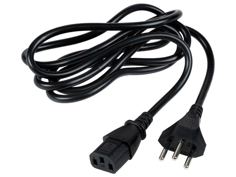 Furber. Netzkabel – T12–IEC C13, 10 m, 10 A, schwarz