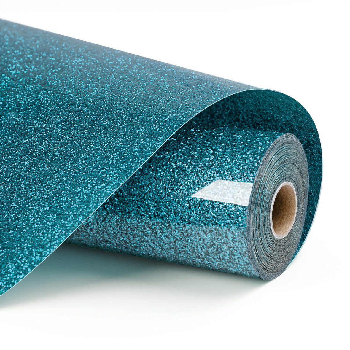 LOKLiK Aufbügelfolie (HTV), Hellblau, Glitzer, 30,5 cm × 1,8 m, 1 Rolle