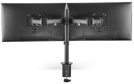 eSTUFF Monitor Tischhalterung Dual – Monitorarm Tischhalterung – 2 Monitore – 17–32" – VESA 75×75/100×100 mm