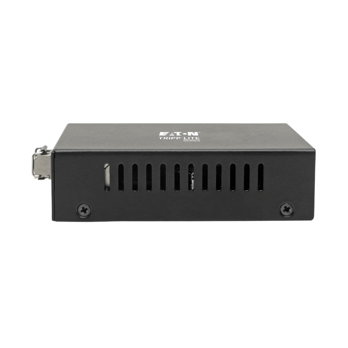 Tripp Lite N785-INT-PLCMM1 Medienkonverter LC zu RJ-45 – 1 Gbit/s, Multimode 850 nm, 550 m, PoE+ – Schwarz