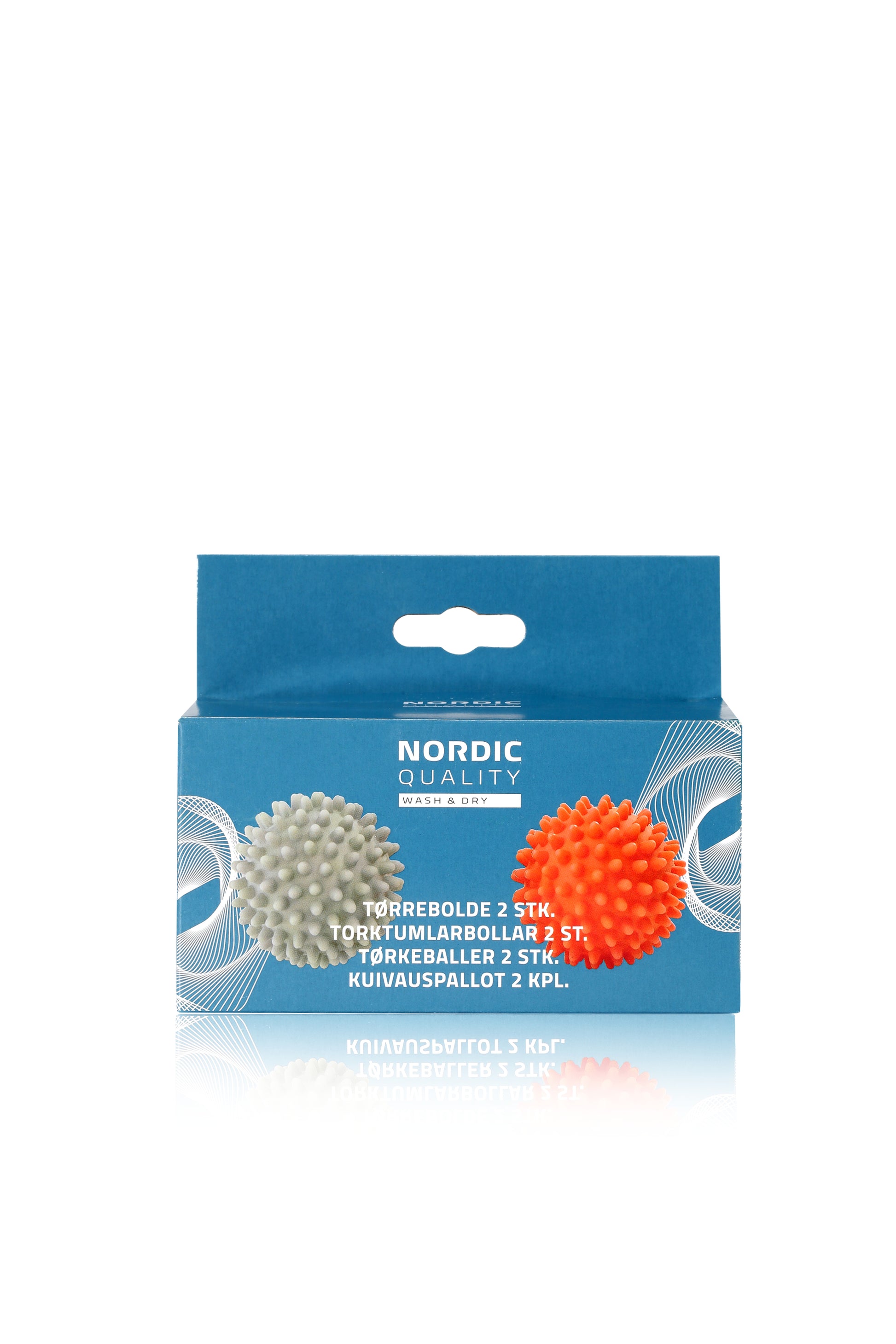 Nordic Quality Trocknerbälle – 2 Stk. – rot/grau