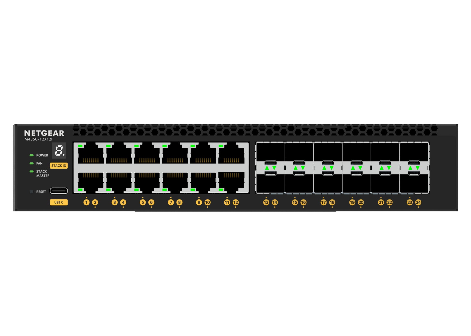 NETGEAR M4350-12X12F – Managed Switch – 12×10G RJ45, 12×10G SFP+, L3, 1U