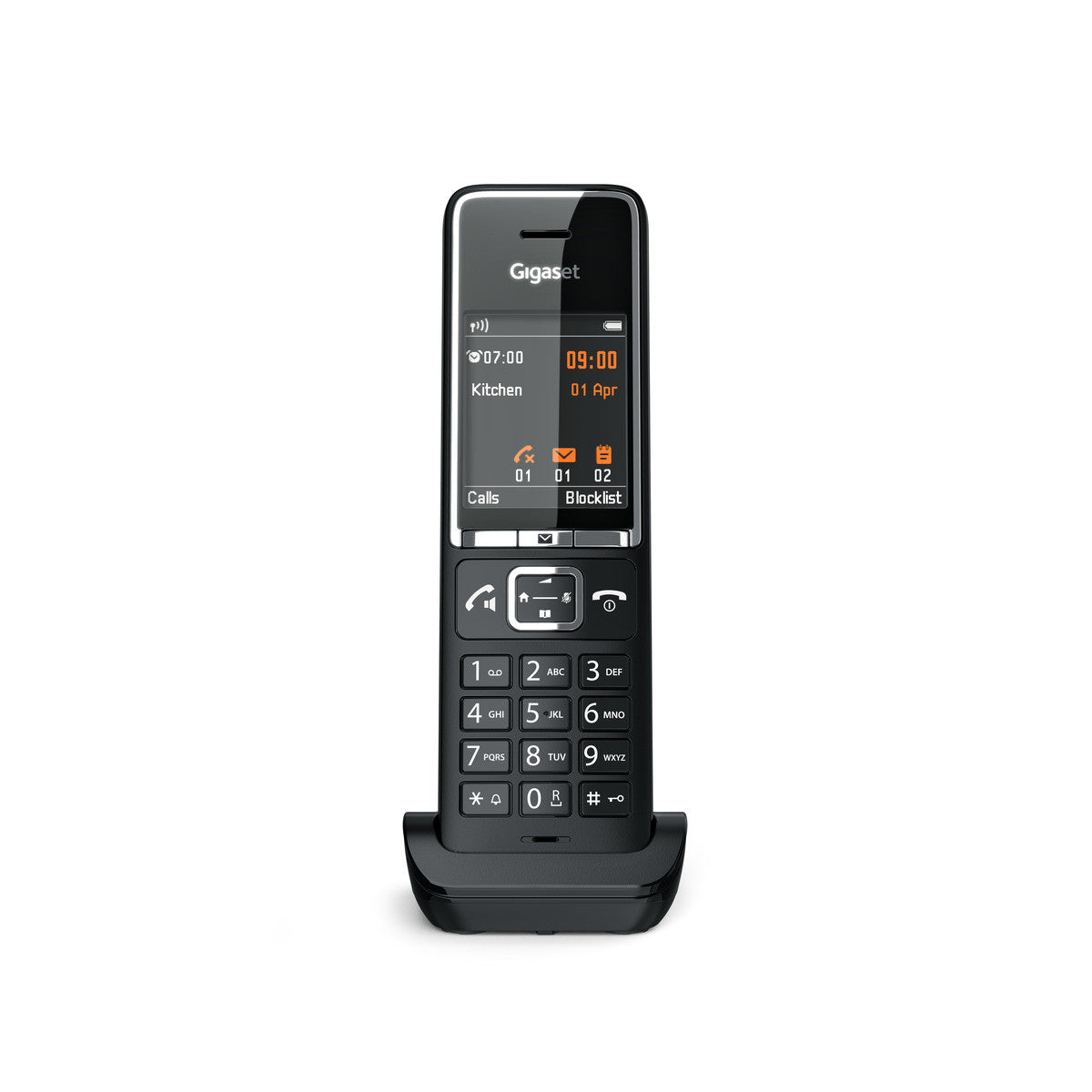 Gigaset Comfort 550 HX – WLAN-Telefon (Handgerät), Zusatzmobilteil mit Ladeschale, Schwarz