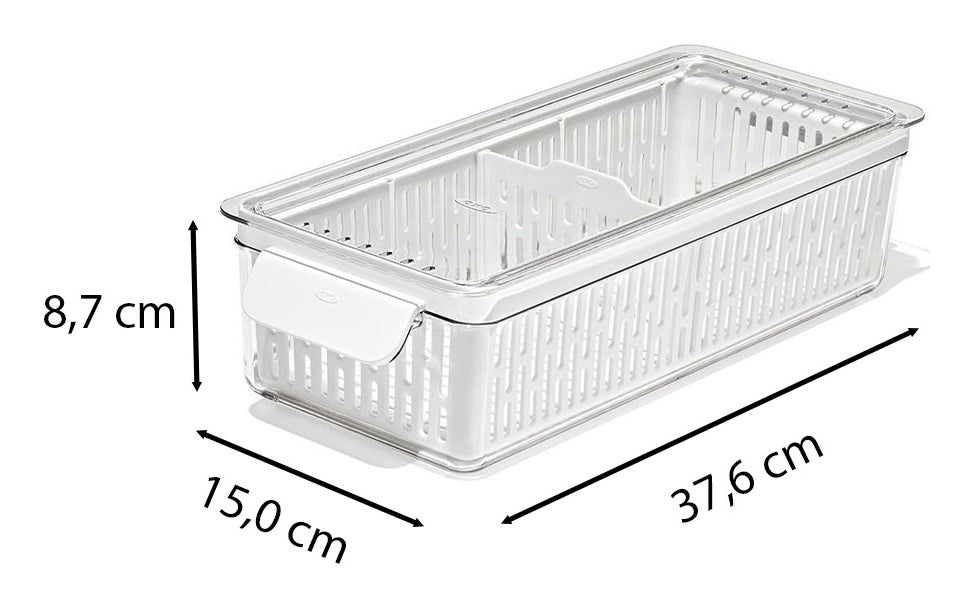 OXO Vorratsdose 3,4 l, 15,1 × 37,6 × 9,1 cm, Kunststoff, Transparent