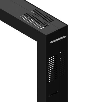 Hagor Display-Gehäuse – Hochformat, VESA 600×600 mm – für 65" Fernseher – Schwarz