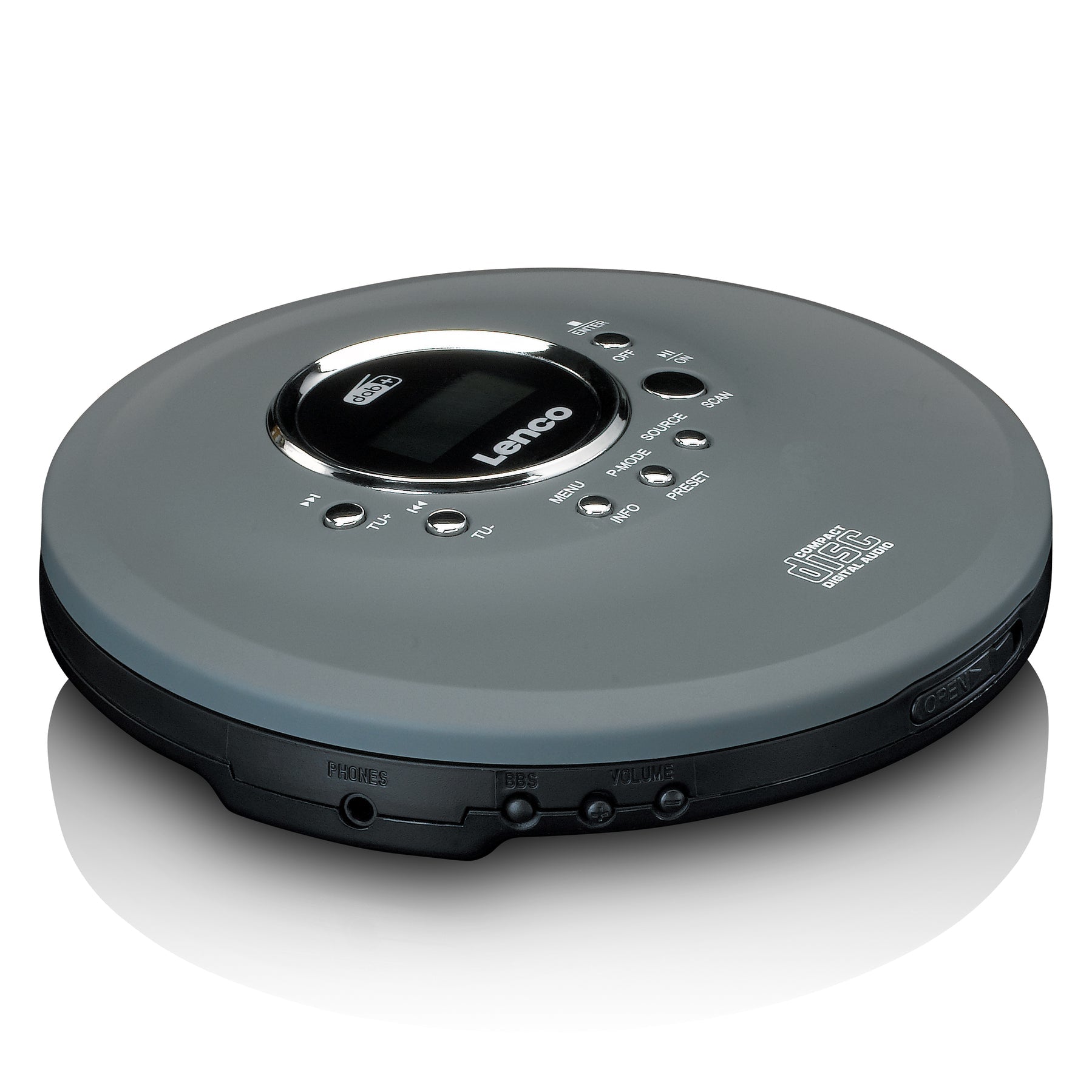 Lenco CD-400GY – CD-Player – Portabel – DAB+, Akkubetrieb – Anthrazit