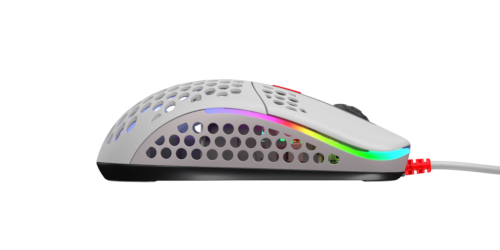 R-Go Tools CHERRY XTRFY M42 Gaming-Maus – kabelgebunden, 125/500/1'000 Hz, beidhändig, RGB-Beleuchtung, mehrfarbig