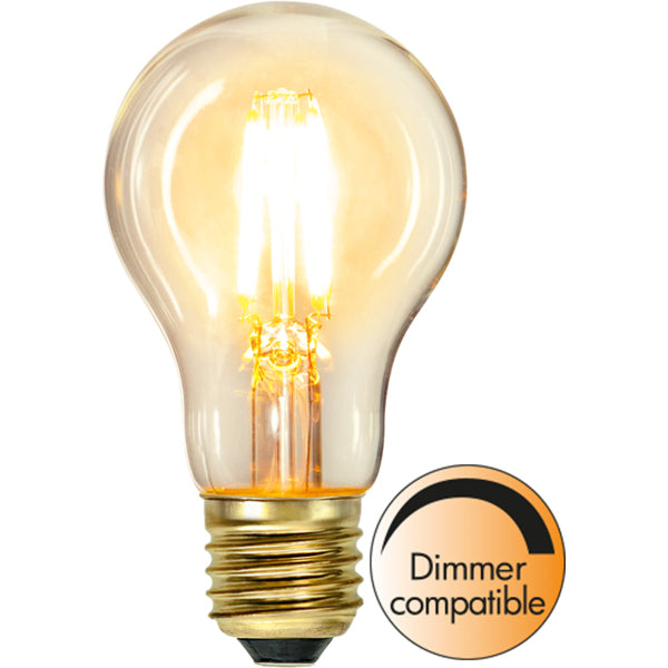 Star Trading LED-Leuchtmittel E27 A60 – Warmweiss 2100 K, 400 lm, 4 W – IP44 – 10 Stk. – Transparent