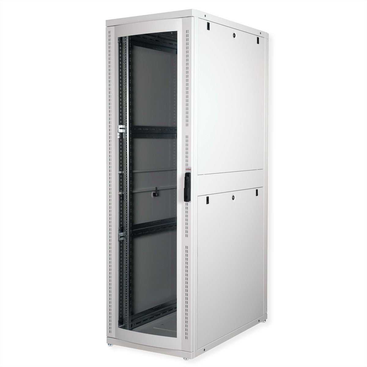 ROLINE Pro – 19" Netzwerkschrank 42U, IP20, abschliessbar, 600 × 1000 × 1970 mm, lichtgrau, Stahl