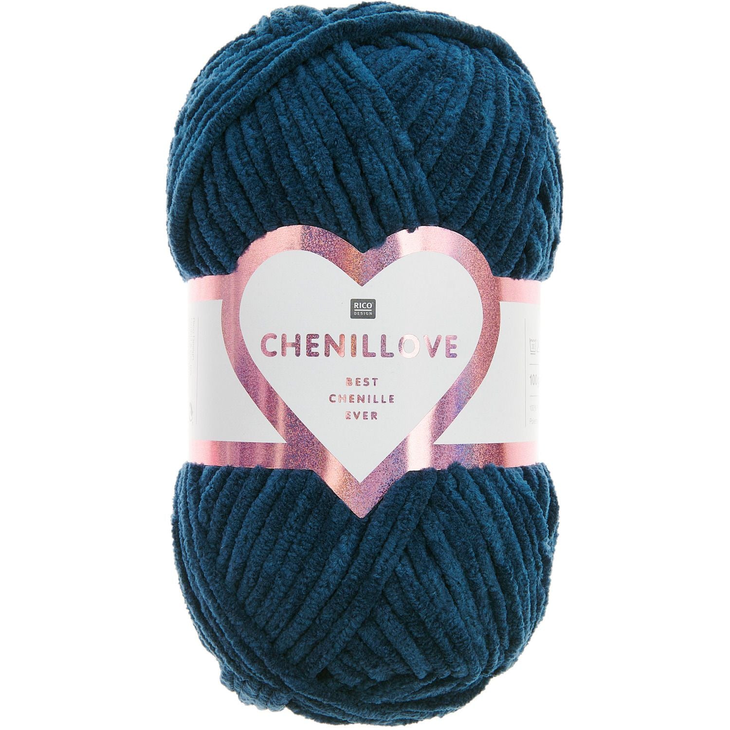 Rico Design Chenillove Wolle Marineblau – 100 g, 110 m, 100% Polyester, Nadel 5 mm
