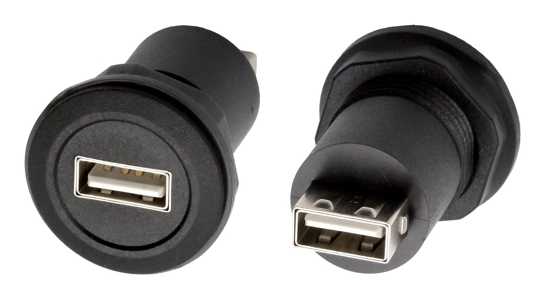 EXSYS USB-Adapter USB-A auf USB-A – USB 2.0 (480 Mbit/s) – Flach, Kunststoff – Schwarz