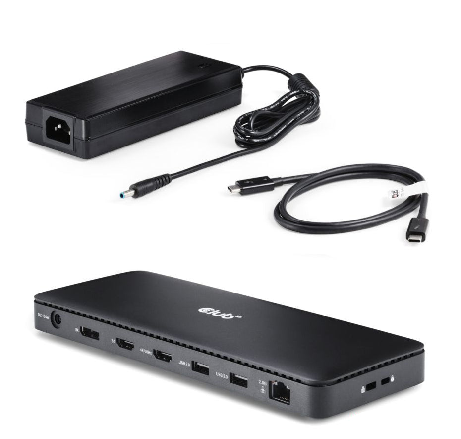 CLUB3D Club 3D USB-C Dockingstation, 2× HDMI, DP, LAN, 5× USB-A, 2× Thunderbolt 4, 3,5 mm – für USB-C Geräte