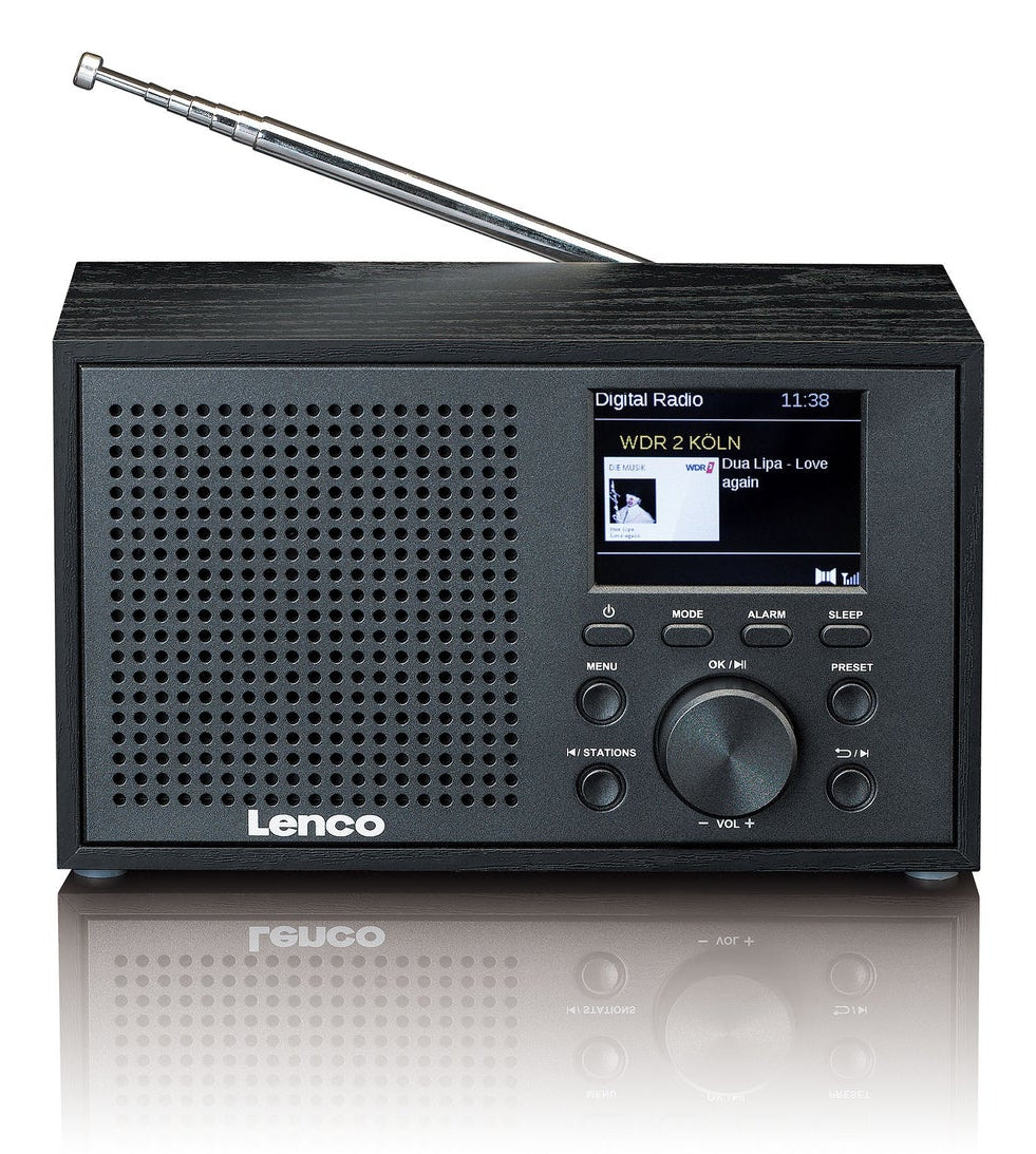 Lenco DAR-017BK – DAB+/UKW-Tischradio, Bluetooth – Schwarz
