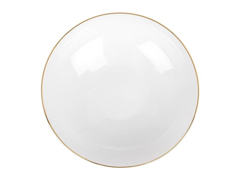 Furber. Furber Geschirrset – 20-teiliges Set, Ø 26,5 cm, Knochenporzellan, Weiss/Gold, spülmaschinenfest