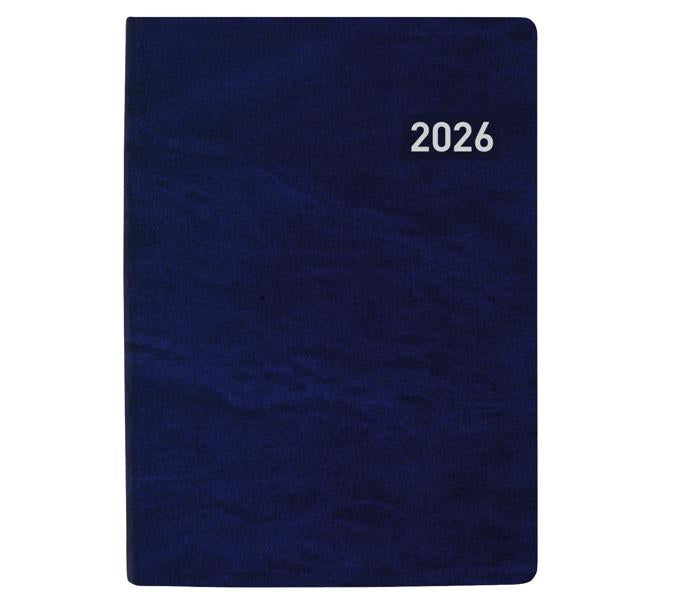 Biella Technikus Agenda – 1 Tag pro Seite, gebunden, 10,1 × 14,2 cm, 2026, 1-Stunden-Takt, Dunkelblau, FSC