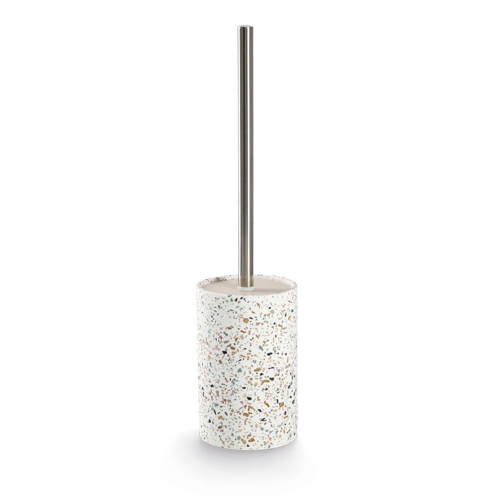 Zeller Present WC-Bürstenset – Zement, mehrfarbig, H 42 cm, Ø 10,3 cm