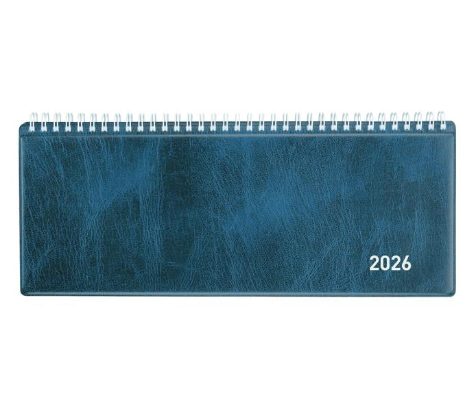 Biella Seplana Agenda – 1 Woche/2 Seiten, Spiralbindung, 29,8 × 11,7 cm, Jan–Dez, Dunkelblau, FSC