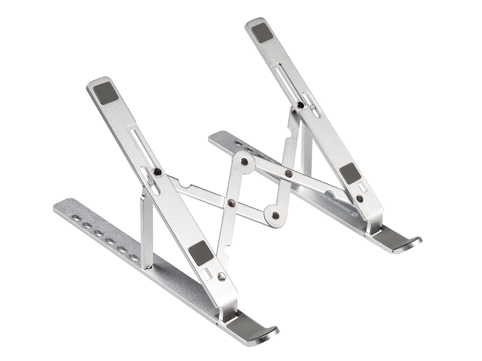 Conceptronic Laptop-Ständer – für Notebooks bis 15,6", faltbar, bis 20 kg Traglast – Silber