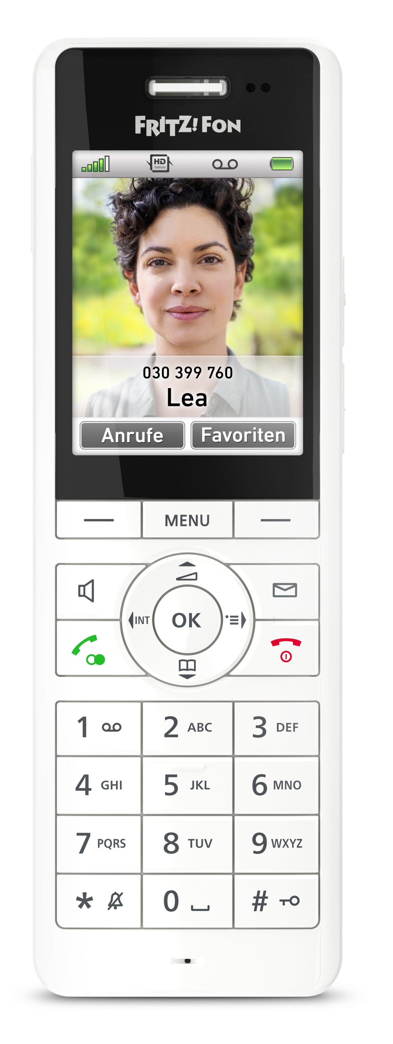 FRITZ! AVM FRITZFon X6 – DECT-Telefon mit Basis, mit AB, weiss