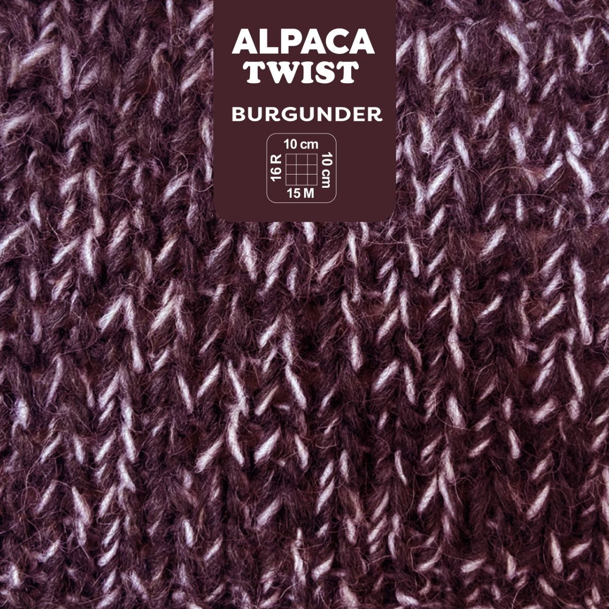 myBoshi Alpaca Twist Garn Burgunder – 50 g, 90 m, Nadel 7 mm, 50% Polyacryl/25% Alpakawolle/25% Schurwolle