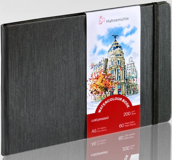 Hahnemühle Aquarellbuch – A5 – 200 g/m² – 30 Blatt – feinkörnig – für Aquarell & Gouache