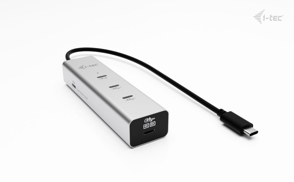 i-tec USB-Hub – USB-C, USB-C Video 8K, 85 W PD, für Windows/Mac/ChromeOS
