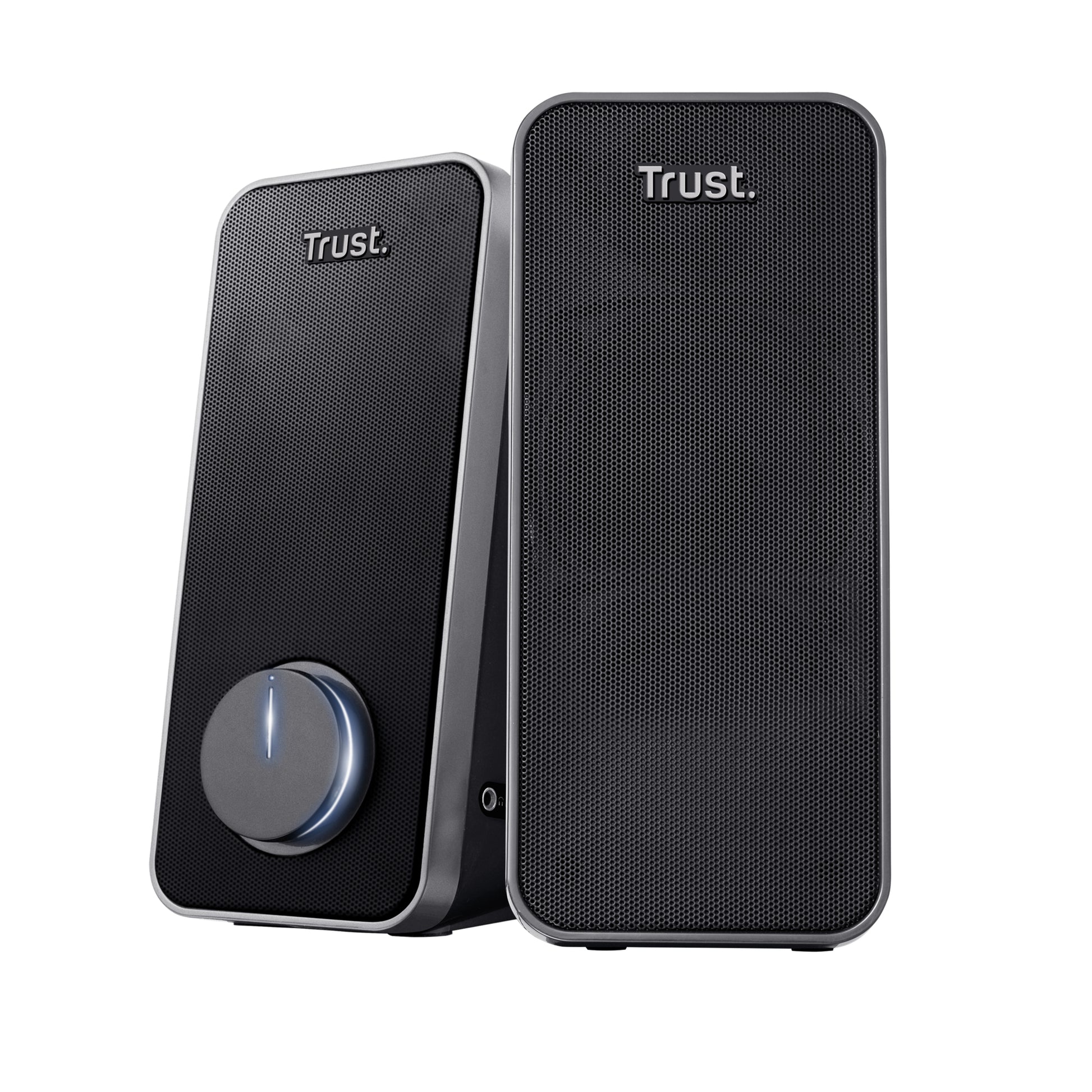 Trust Arys Set – PC-Lautsprecher-Set – 2.0, 14 W, 3,5 mm Klinke, Schwarz