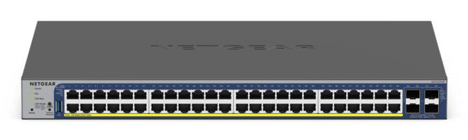 NETGEAR GS752TXP – Managed Switch – 48×10G, 4×SFP+, L2/L3, PoE+ 380 W, 19" Rack