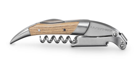 Le Creuset Kellnermesser – 12,8 × 3,6 × 1,5 cm, Edelstahl/Eiche, Beige
