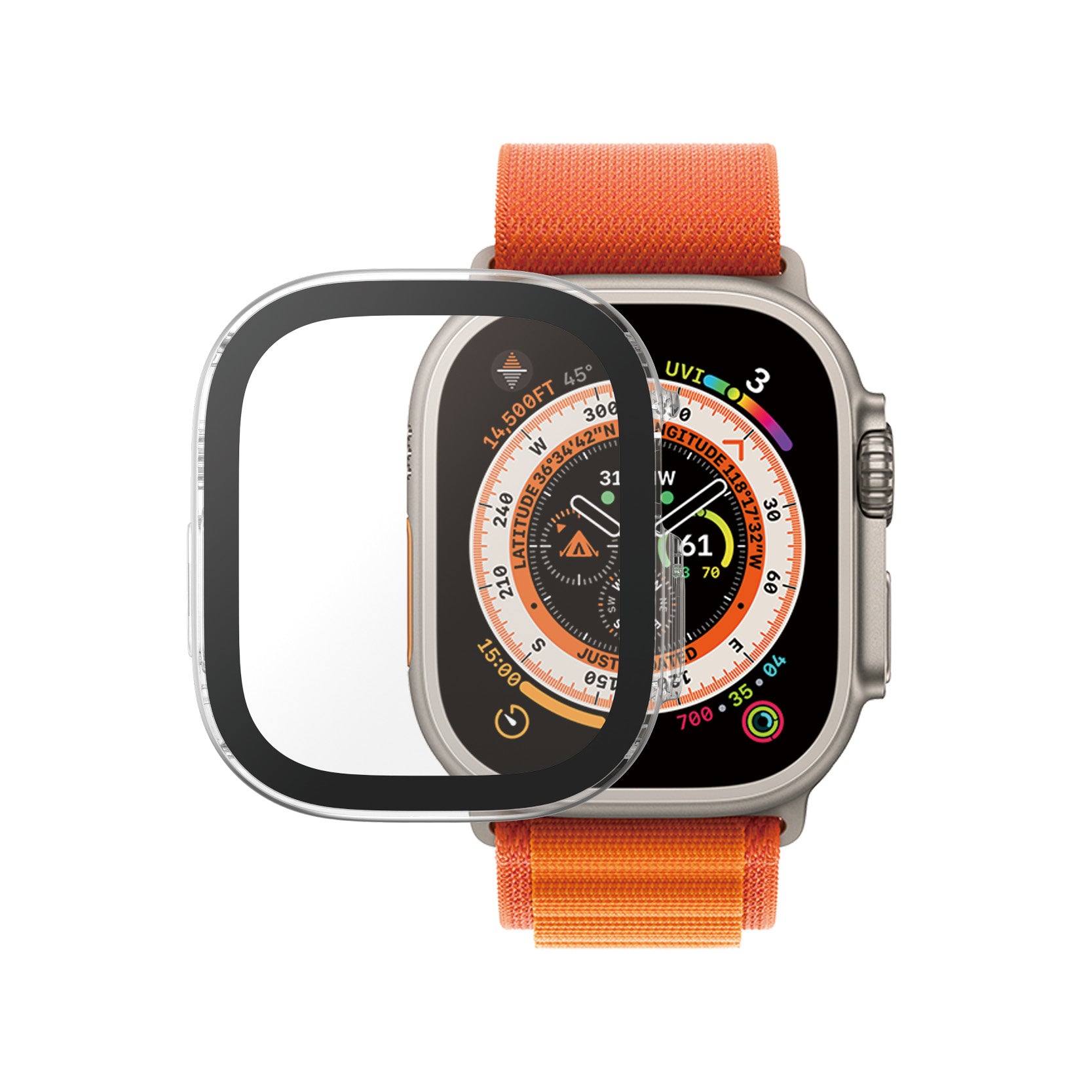 PanzerGlass Full Body 49 mm – Transparent, für Apple Watch Ultra