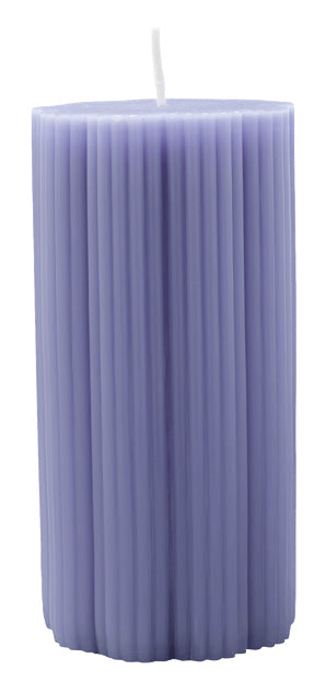 Villeroy & Boch Fleur Stumpenkerze – Ø 7,5 × 15 cm – blau
