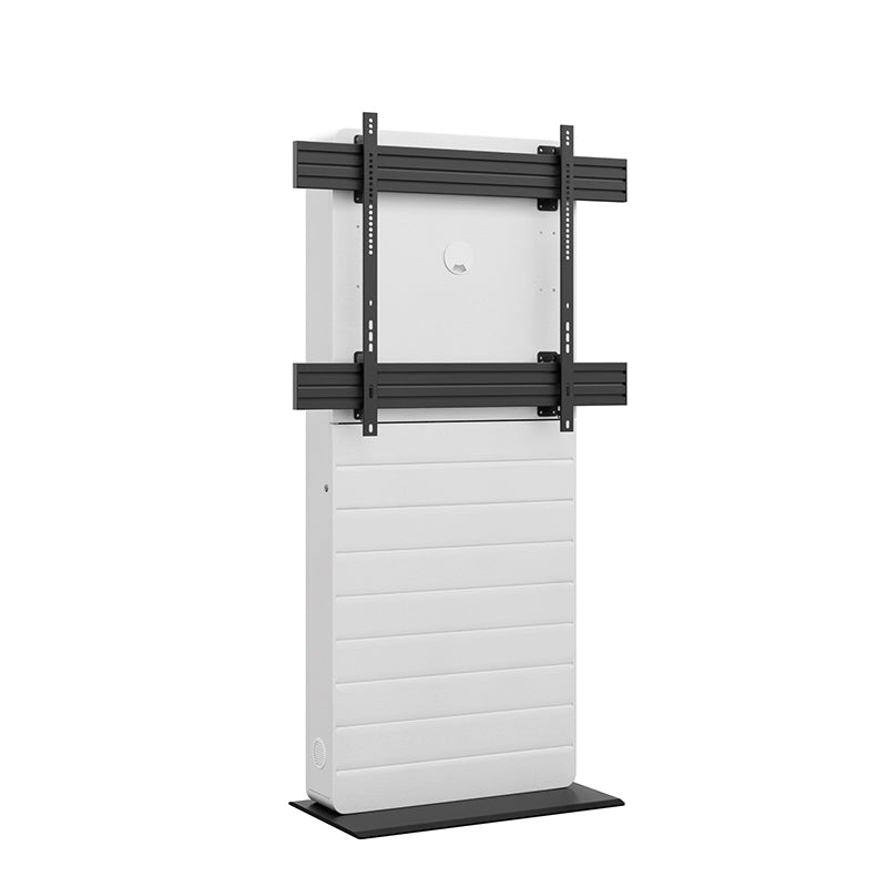 Hagor Digital-Signage-Stand für 75–86" Displays – VESA 900×800, abschliessbar – schwarz/weiss – CON-Line FS