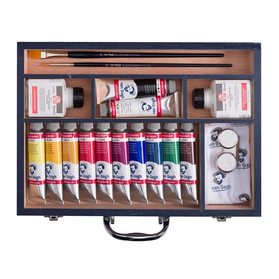 Van Gogh Starterbox Koffer XL Acrylfarbe – Mehrfarbig – 12 Farben – 12×40 ml (480 ml)