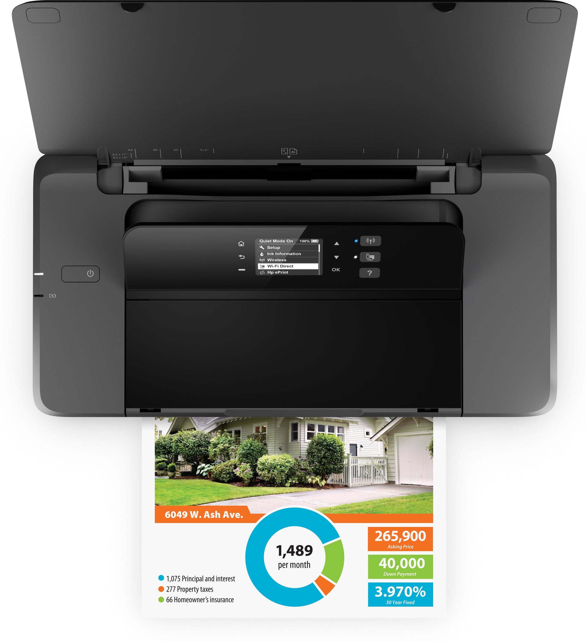 HP OfficeJet 200 Mobile – Mobiler Tintenstrahldrucker, A4, Farbe, Duplex, WLAN/USB, 4800 × 1200 dpi