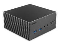 Lindy 43378 Dockingstation – USB-C, 1× DP, 2× HDMI, 5× USB-A, Fast Ethernet, SD/microSD, 3,5 mm Audio