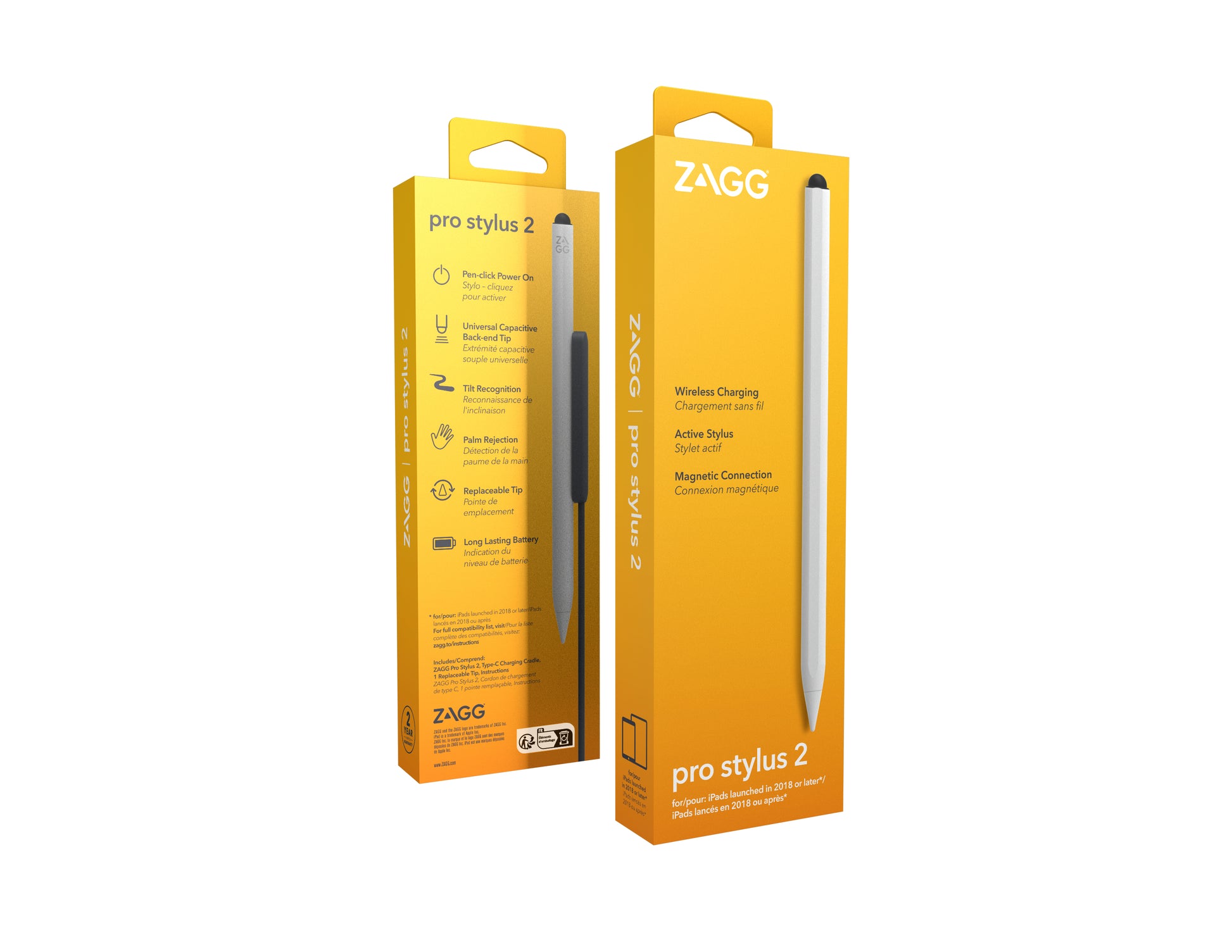 ZAGG Eingabestift für iPad Pro 11", iPad Pro 12,9" – 6,5 h Akkulaufzeit – Weiss