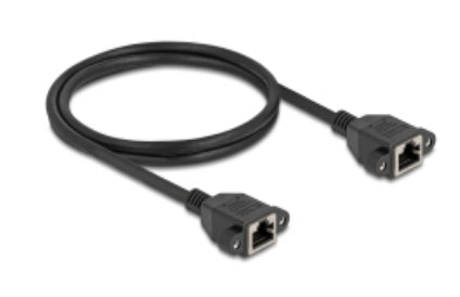 DeLOCK 90784 Patchkabel – Cat 6A S/FTP, 1 m, Schwarz, RJ‑45