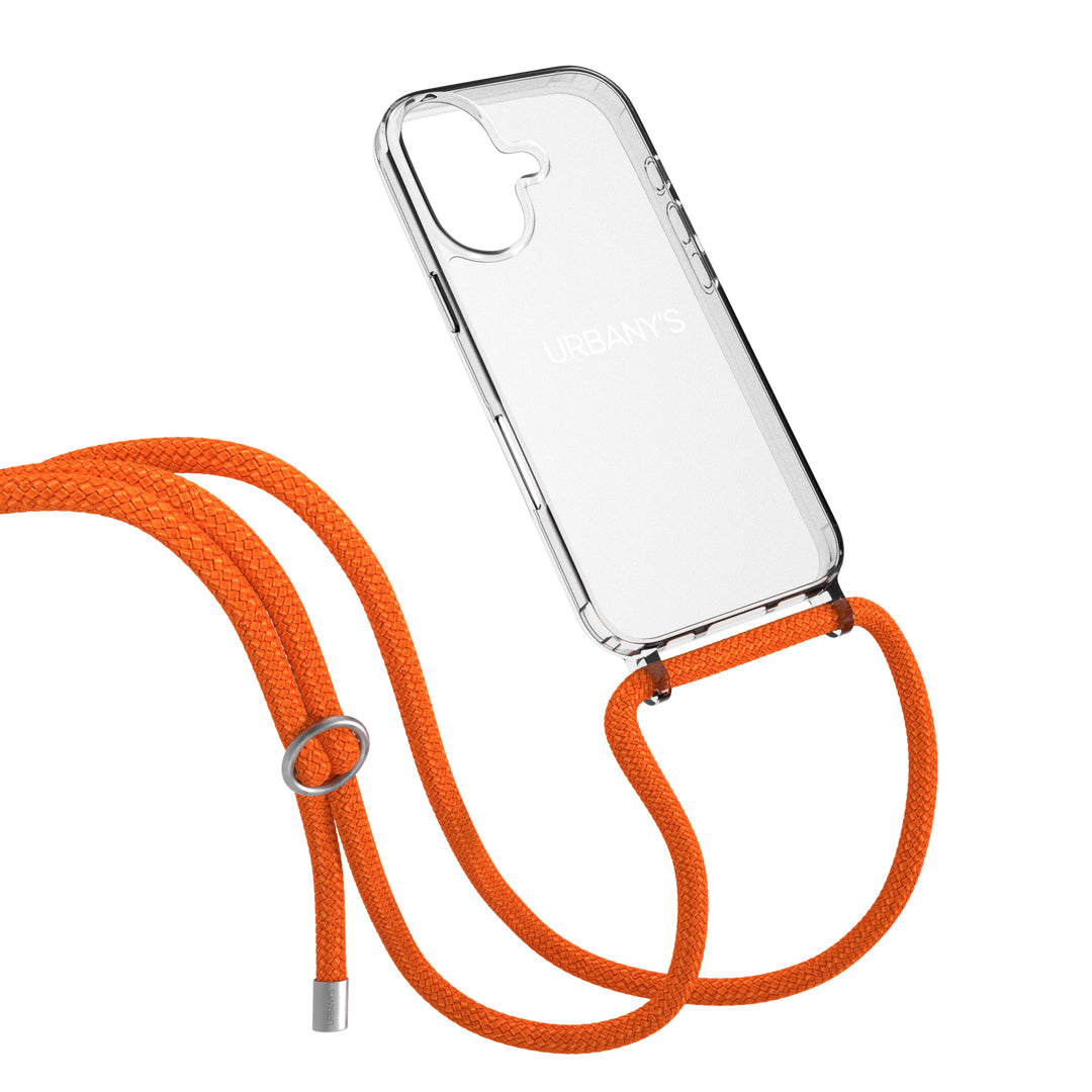 Urbany's Ringhalterung NECKLACE APEROL – für Apple iPhone 17, Kunststoff, Silber