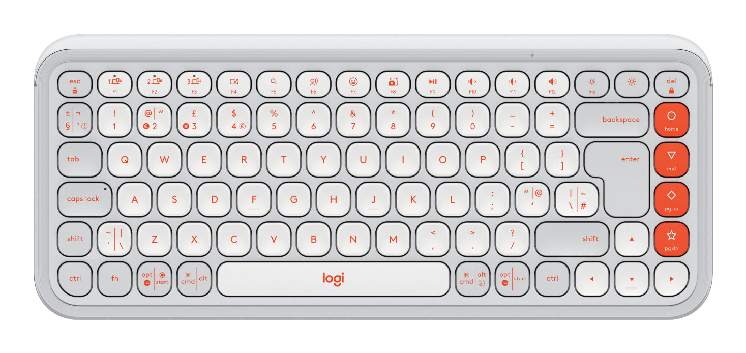 Logitech POP ICON KEYS – Tastatur, UK-Layout (EN), Weiss