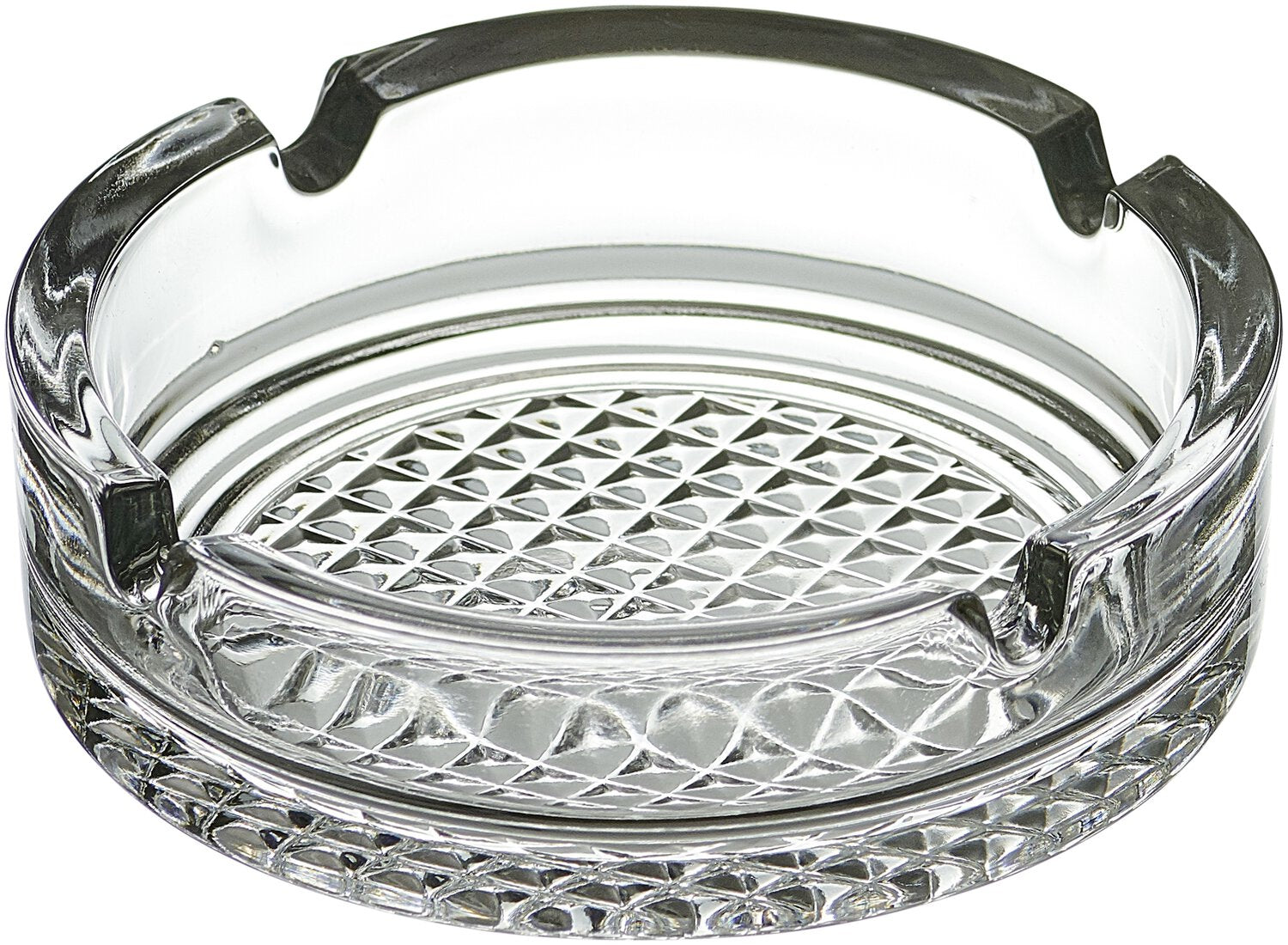 Ritzenhoff & Breker Aschenbecher Karo – Ø 10,0 cm, H 3,0 cm, Glas, Transparent