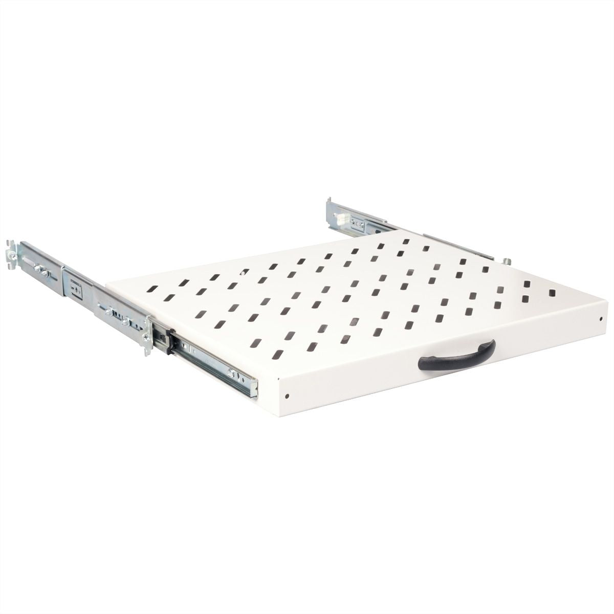 ROLINE Rack-Regalboden 19" – ausziehbar – 1U – 485 × 368 × 40 mm – 25 kg – grau – Stahl