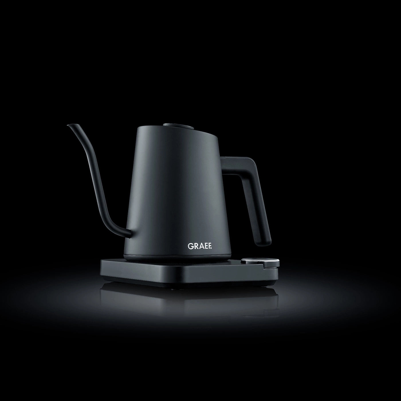 Graef Pourover Wasserkocher – 0,9 l, mit Temperaturwahl, Warmhaltefunktion, Edelstahl, Schwarz, GK502