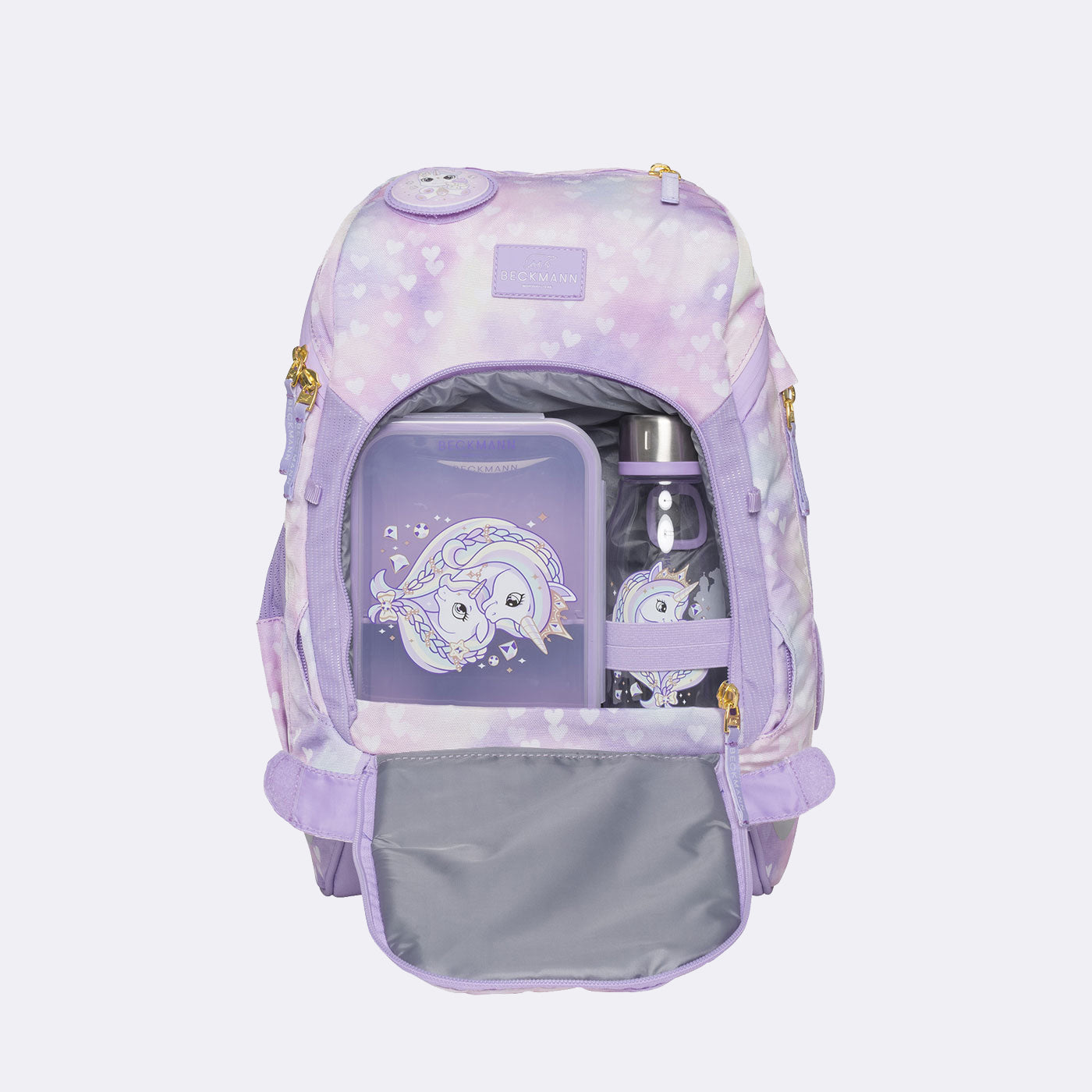 Beckmann Active Air FLX – Schulrucksack-Set 6-teilig, Unicorn Princess, 25 l, 22×39×26 cm