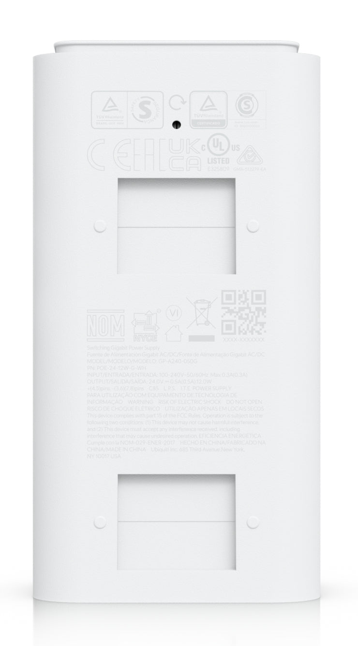 Ubiquiti UACC Adapter PoE 24-12W PoE Adapter 12 W – 2,5 Gigabit Ethernet, RJ-45×2 – 24 V PoE – Weiss