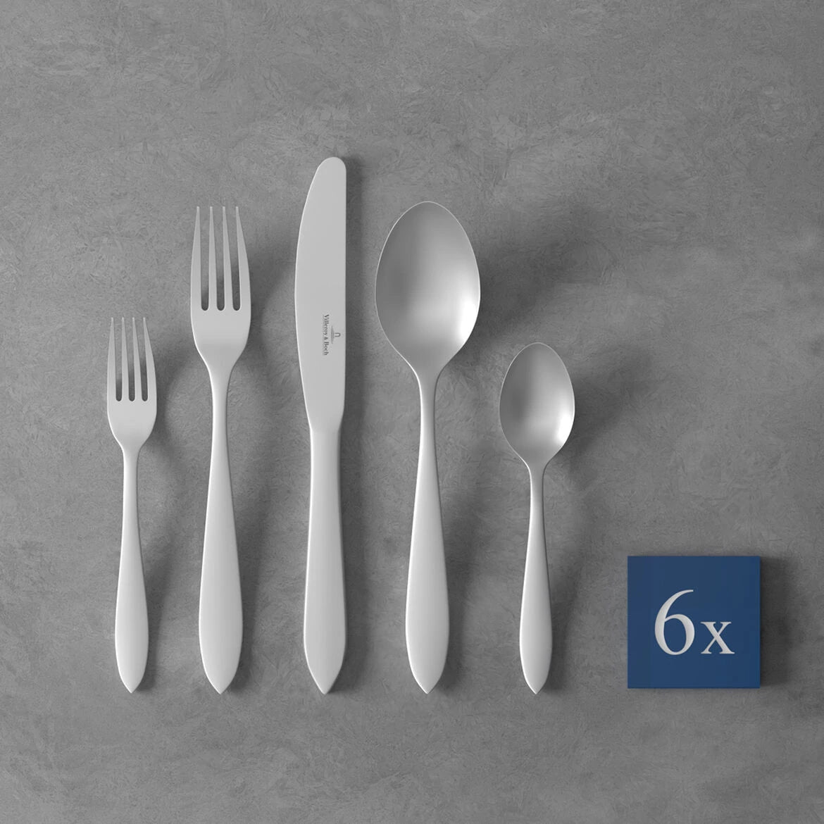 Villeroy & Boch Arthur Tafelbesteck – Edelstahl, Silber, spülmaschinenfest, 30 Stk.