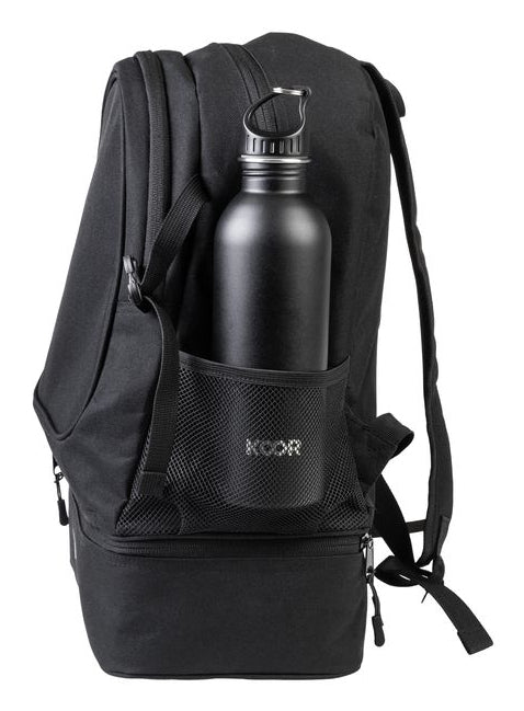 KOOR Sportrucksack F02643 – 30 l, mit Ballnetz, 600D Polyester – Schwarz, 435 × 235 × 310 mm