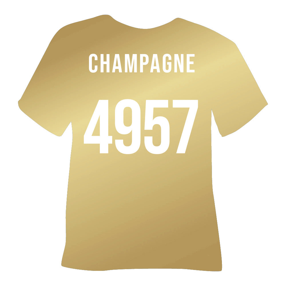 Poli-Tape Aufbügelfolie (HTV), Polyurethan (PU), Champagner, Matt, 30,5 × 122 cm, 130 g/m², 1 Stk.
