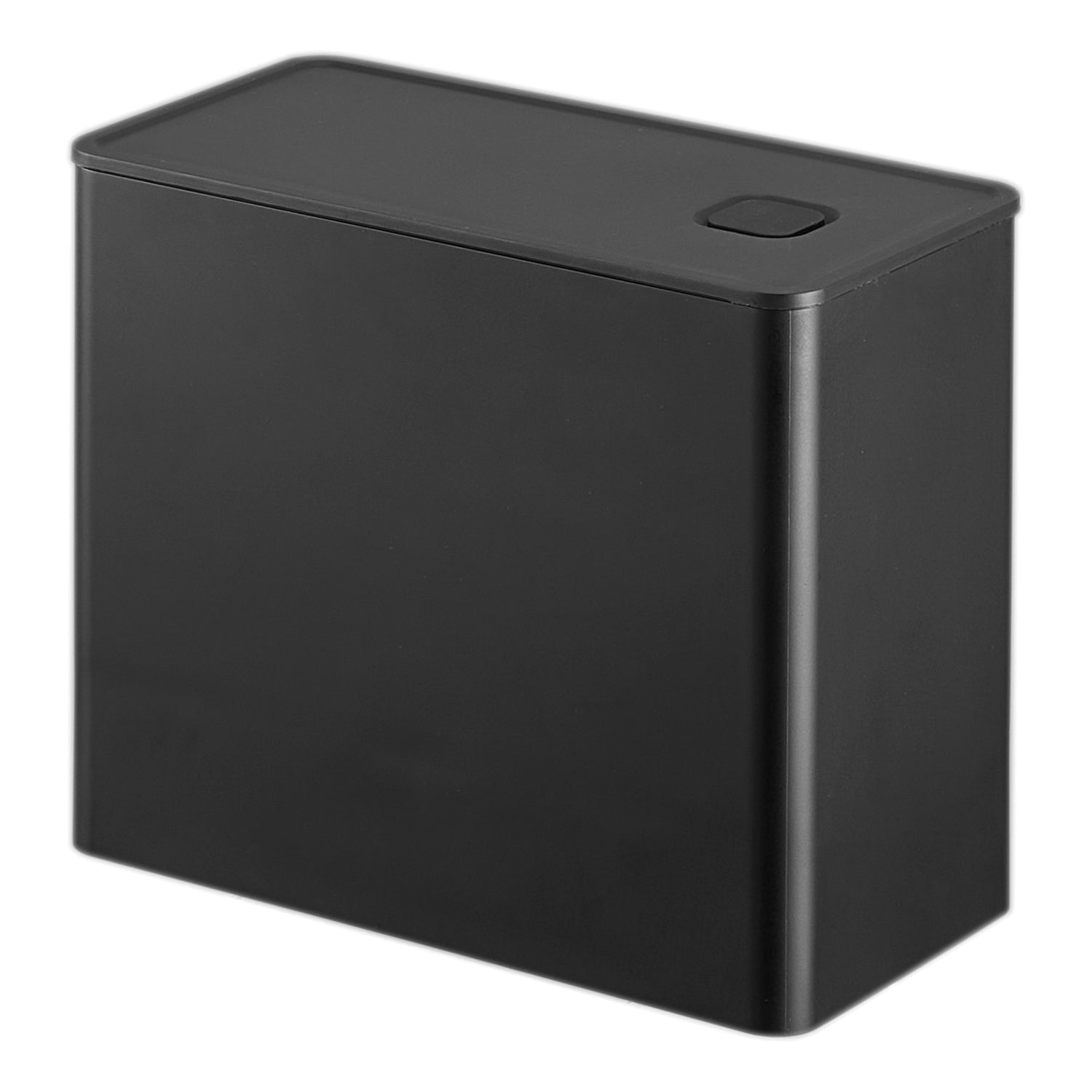 Yamazaki Vorratsdose 1,6 l, 18,4 × 9,2 × 15,4 cm, Polypropylen (PP)/Silikon, Schwarz